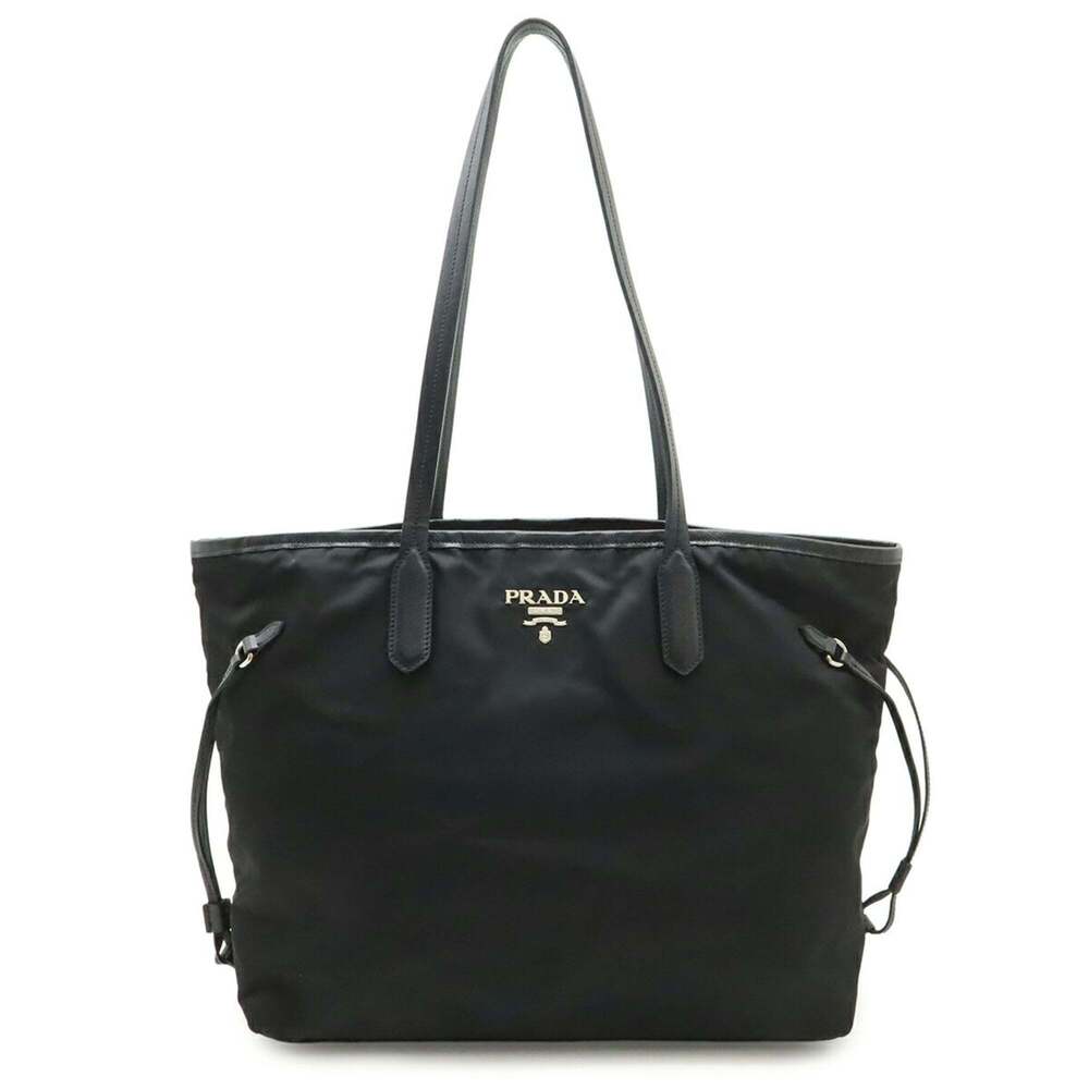 PRADA Black Leather Shoulder Bag - Picture 1 of 10